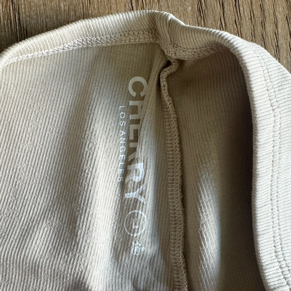 Cherry Los Angeles Ribbed Basic Logo Biker Shorts - Picture 2 of 5